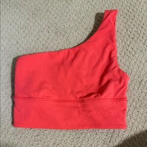 Lululemon Athletica Red One-Shoulder Top